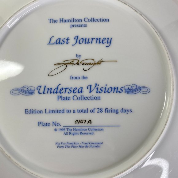 UnderSeas Vision Last Journey Plate 0107A 1995 - Picture 2 of 8